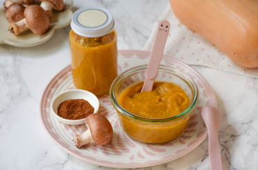 Purée butternut-champignon